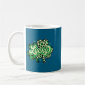 Mug Lucky Shamrock Leopard,checkered Patricks Day Funn (Gauche)