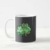 Mug Lucky Shamrock Leopard,checkered Patricks Day Funn (Gauche)