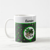 Mug Lucky St Patrick Shamrock Green Black Cat Print   (Gauche)