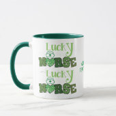 Mug Lucky To Be A St Patrick's Nurse Shamrock Clover (Gauche)