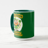Mug Lucky Today Wealthy Tomorrow St Patrick’s - caneca (Devant gauche)