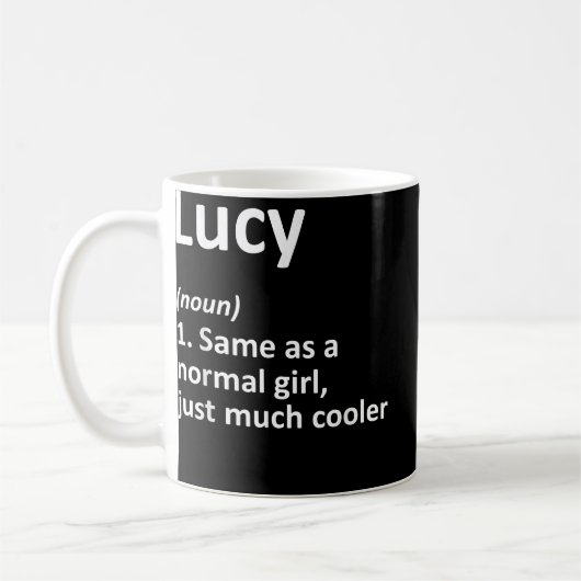 Mug LUCY Définition Personnalized Nom Funny Birthday G (Gauche)