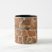 Mug Lueur chaude de mur en pierre de géologie rustique (Centre)