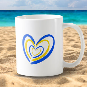 Mug L'Ukraine jaune bleu inspire la paix ni la guerre