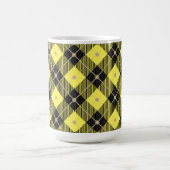 Mug Lumberjack Noir Jaune Plaid Motif (Centre)