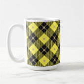 Mug Lumberjack Noir Jaune Plaid Motif (Gauche)