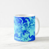Mug Lumière Abstraite et fluides bleu foncé (Devant droit)