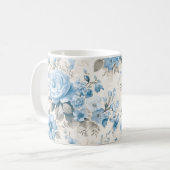 Mug Lumière Artistique Pastel Roses Bleus (Devant gauche)