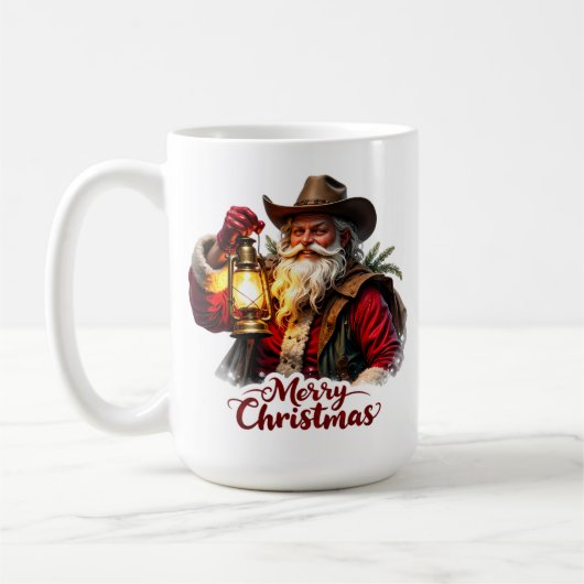 Mug Lumière de lanterne Santa Cowboy (Gauche)