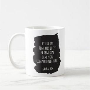 Mug Lumière de l'Evangile latin dans l'obscurité catho