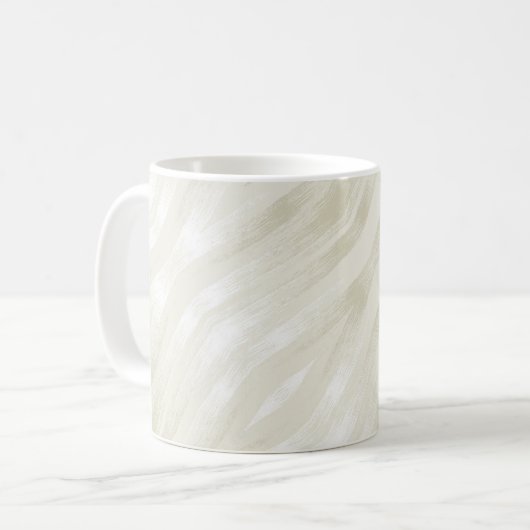 Mug Lumière noble texturée beige et blanc (Devant gauche)