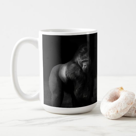 Mug Lumière sur la force – Gorille dos argenté (Avec donut)