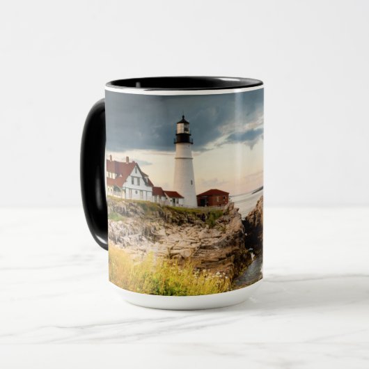 Mug Lumière tête Portland | Cape Elizabeth ME (Devant gauche)