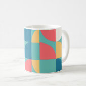 Mug Lumière Turquoise Mid-Century Géométrique des anné (Devant droit)