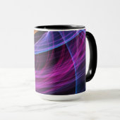 Mug Lumière vortex arc-en-ciel abstrait (Devant droit)