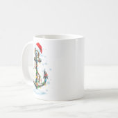 Mug Lumières de Noël d'ancre nautique Bateau Marin  (Devant gauche)