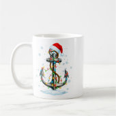 Mug Lumières de Noël d'ancre nautique Bateau Marin  (Gauche)