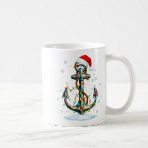 Mug Lumières de Noël d'ancre nautique Bateau Marin 