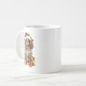 Mug Lumières de Noël du chien espagnol Cavalier King C (Devant gauche)