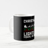 Mug Lumières De Noël Et Égalité Des Droits Féministes (Devant gauche)