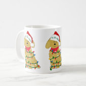 Mug Lumières de Noël Goldendoodle (Devant gauche)