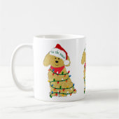 Mug Lumières de Noël Goldendoodle (Gauche)