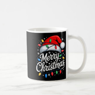 Mug Lumières de Noël Joyeux Chapeau Rouge de Père Noël