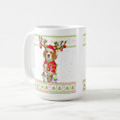 Mug Lumières de Noël moches beagles (Devant gauche)