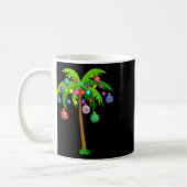 Mug Lumières de Noël Palmier Amusement Plage Hawaï Tro (Gauche)