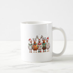 Mug Lumières de Noël Poulet Père Noël Funny Arbre de N
