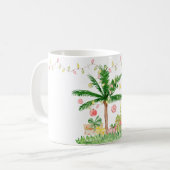 Mug Lumières de Noël tropicale Aquarelle (Devant gauche)