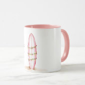 Mug Lumières de plage de planche de surf (Devant droit)