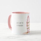 Mug Lumières de plage de planche de surf (Devant gauche)