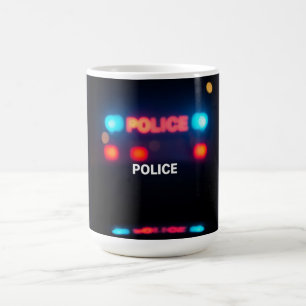 Mug Lumières de Police – Conception d'Urgence Nocturne