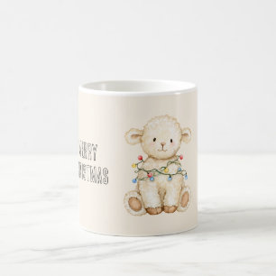 Mug Lumières de sapin de Noël agneau
