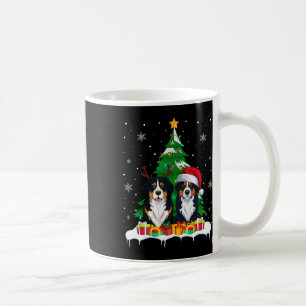 Mug Lumières de sapin de Noël Chien de montagne bernoi