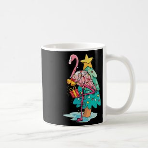 Mug Lumières de sapin de Noël Flamingo Animal Tropical