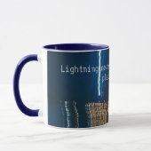 Mug Lumières de ville sur arrière - plan bleu foncé (Gauche)