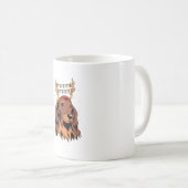 Mug Lumières des arbres de Noël des rennes de cheveux  (Devant droit)