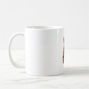 Mug Lumières des arbres de Noël des rennes de cheveux 
