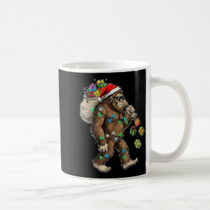 Mug Lumières drôles de sapin de Noël Bigfoot Xmas garç