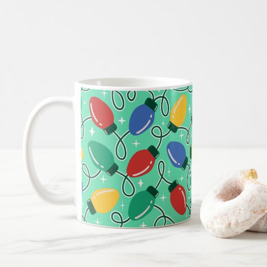 Mug Lumières Joyeuses et Brillantes (Avec donut)