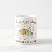 Mug Lumineuse Citrouille et Feuilles d'automne Doodle  (Centre)