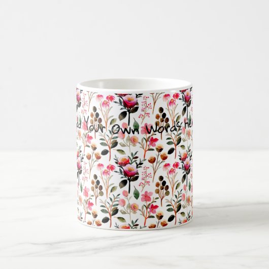 Mug Lumineuse petite fleur aquarelle cadeaux amant de (Centre)