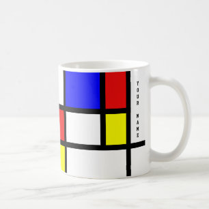 Mug Lumineux modernes de style d'art de Piet Mondrian