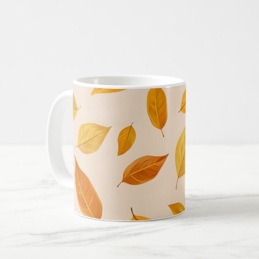 Mug Luminosité d'automne doré | Feuilles d'automne élé (Devant gauche)
