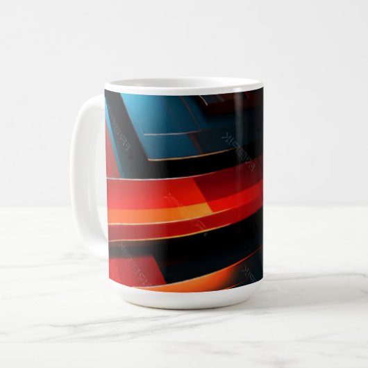 Mug Luminous Abstract Ribbon Waves (Devant gauche)