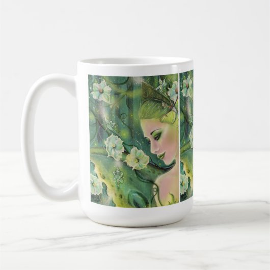 Mug Luna moth, art féerique par Renee Lavoie (Gauche)
