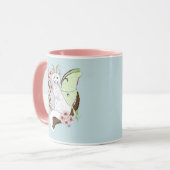 Mug Luna Moth Moth Blanc Chat Vert (Devant gauche)