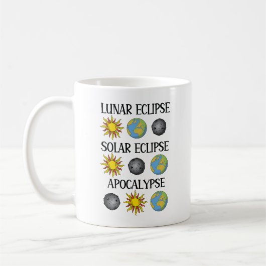 Mug Lunaire Eclipse Solaire Eclipse Apocalypse Espace (Gauche)